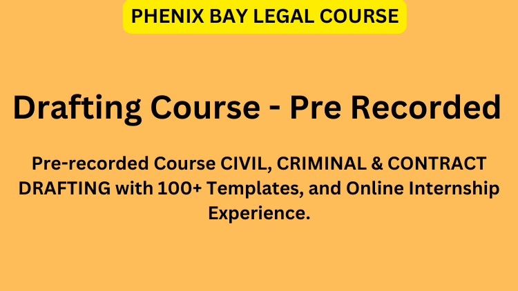  Pre recorded Course on Drafting Civil Criminal and Contract Image