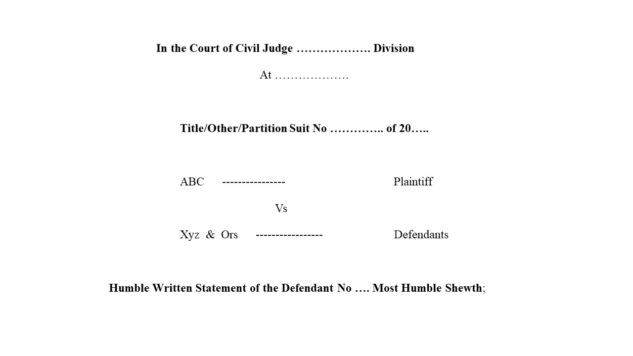 Format For Written Statement or Objection Image