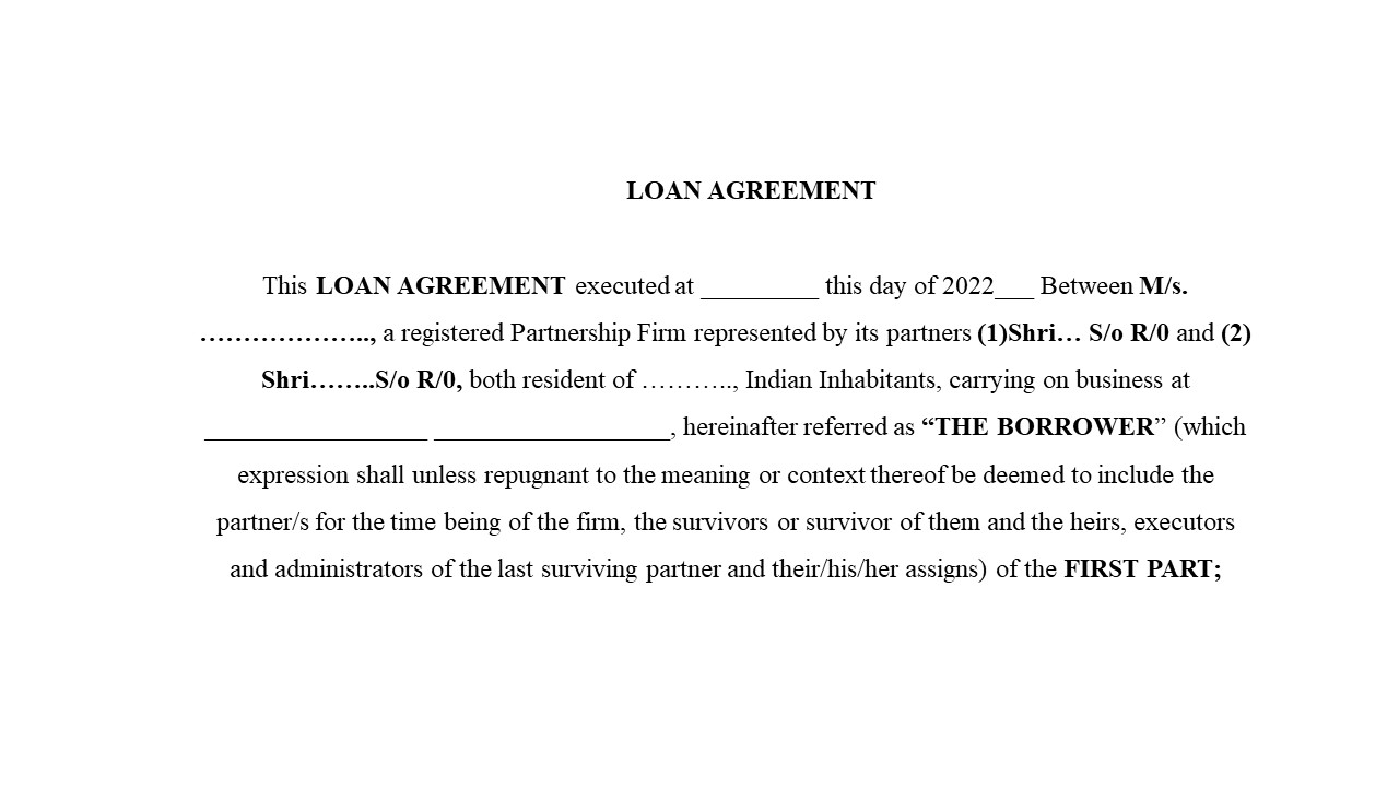 Format Loan Agreement Image