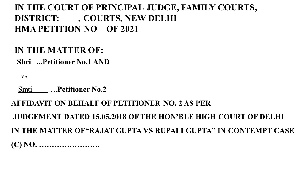 Format for Rajat Gupta Affidavit Format Image