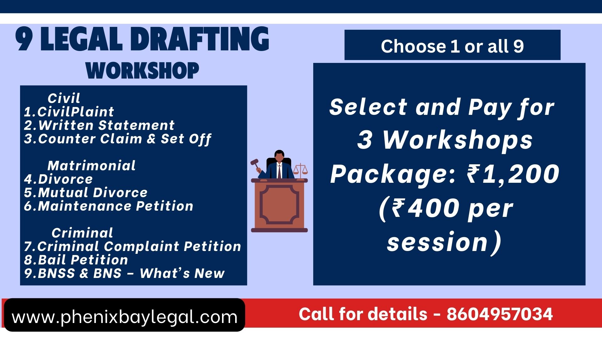 Drafting Workshop on 3 Subjects of your choice Image