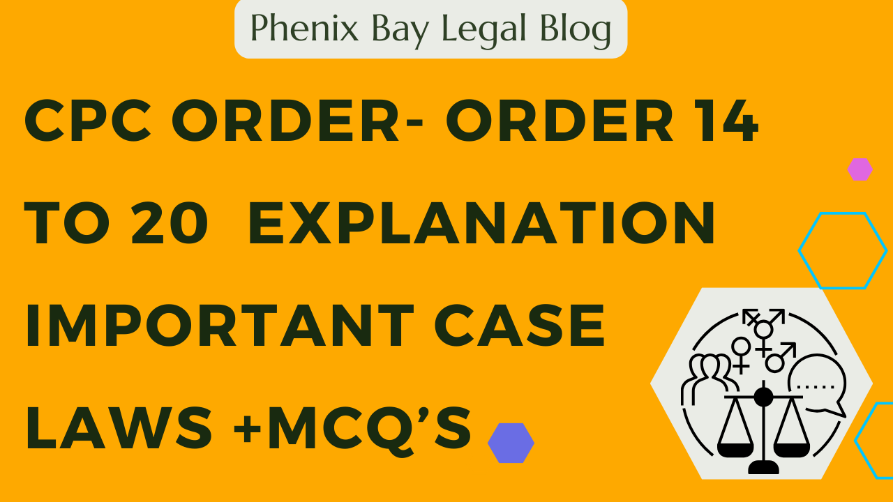 CPC Order- Order 14 to 20  Explanation IMPORTANT CASE LAWS +MCQ’S for Judiciary Exam Preparation - Image