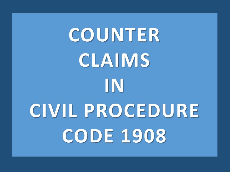 Counter Claims in Civil Procedure Code 1908 Image